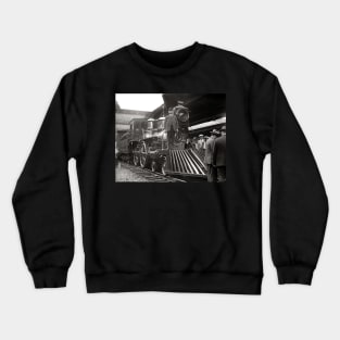 Steam Train at Station, 1923. Vintage Photo Crewneck Sweatshirt